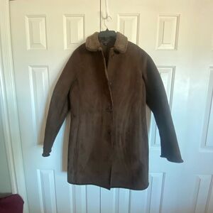 Lands' End Brown Fleece Jacket
